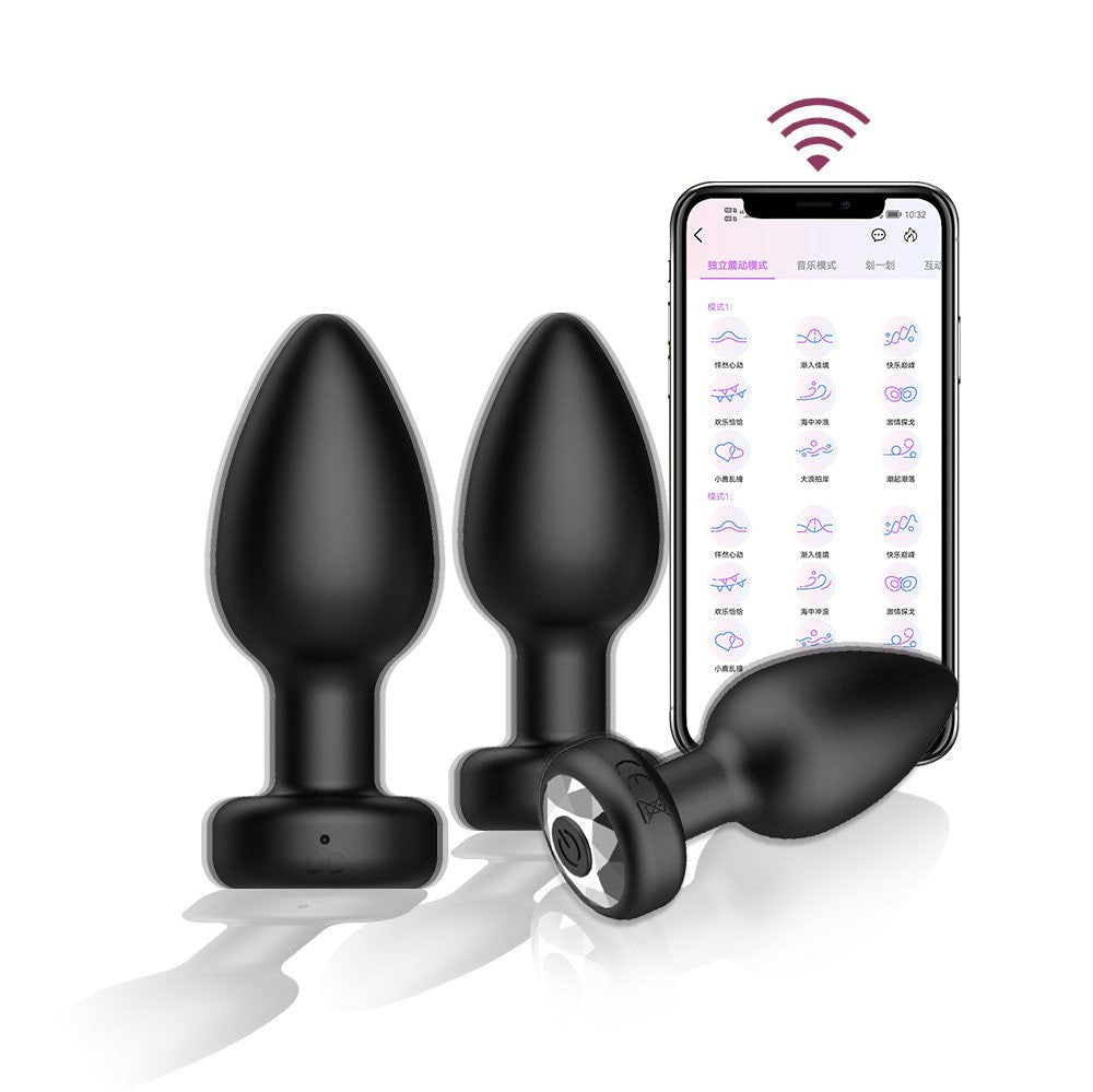 Plug Anal Vibratório em Silicone - Recarregável controlado por App - 10 modos