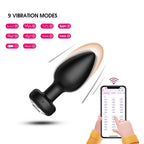 Plug Anal Vibratório em Silicone - Recarregável controlado por App - 10 modos